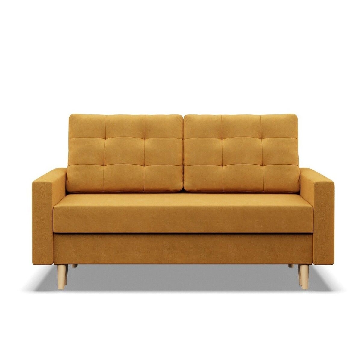 Sofa rozkładana, Blank Kronos, 152x92x92 cm, żółty