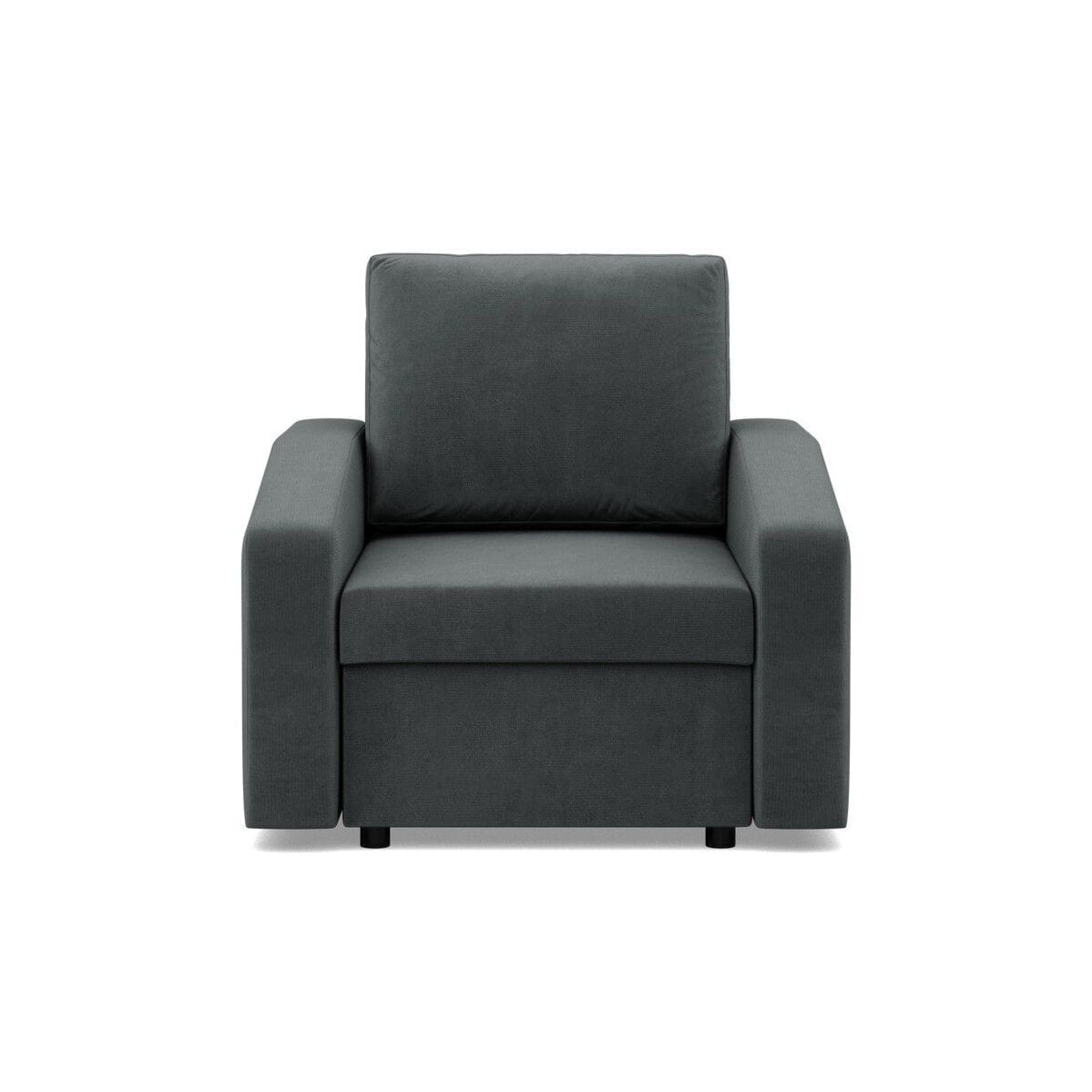 Fotel do salonu, BLOM, velvet, 83x92x92 cm, ciemny szary