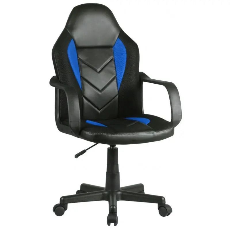 Фото - Комп'ютерне крісло Akord Fotel gamingowy dla dziecka, F4G FG-C18, czarny, niebieski 