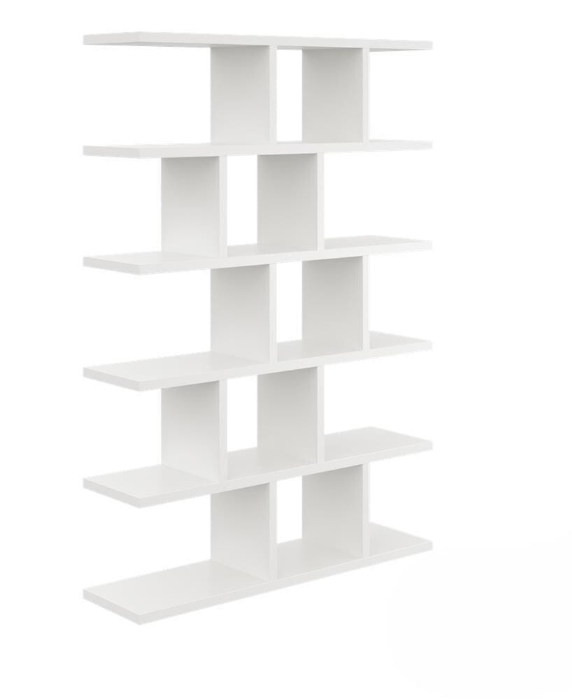 Duży regał z półkami, biblioteczka, HOLT, 70x18x101 cm, biały, mat