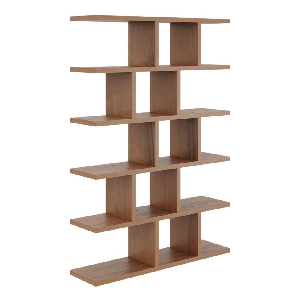 Duży regał z półkami, biblioteczka, HOLT, 70x18x101 cm, orzech, mat