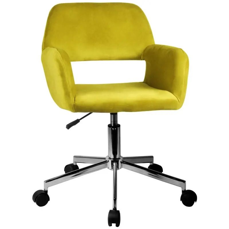 Фото - Комп'ютерне крісло Akord Fotel obrotowy do salonu, biura, welurowy, FD-22, żółty 