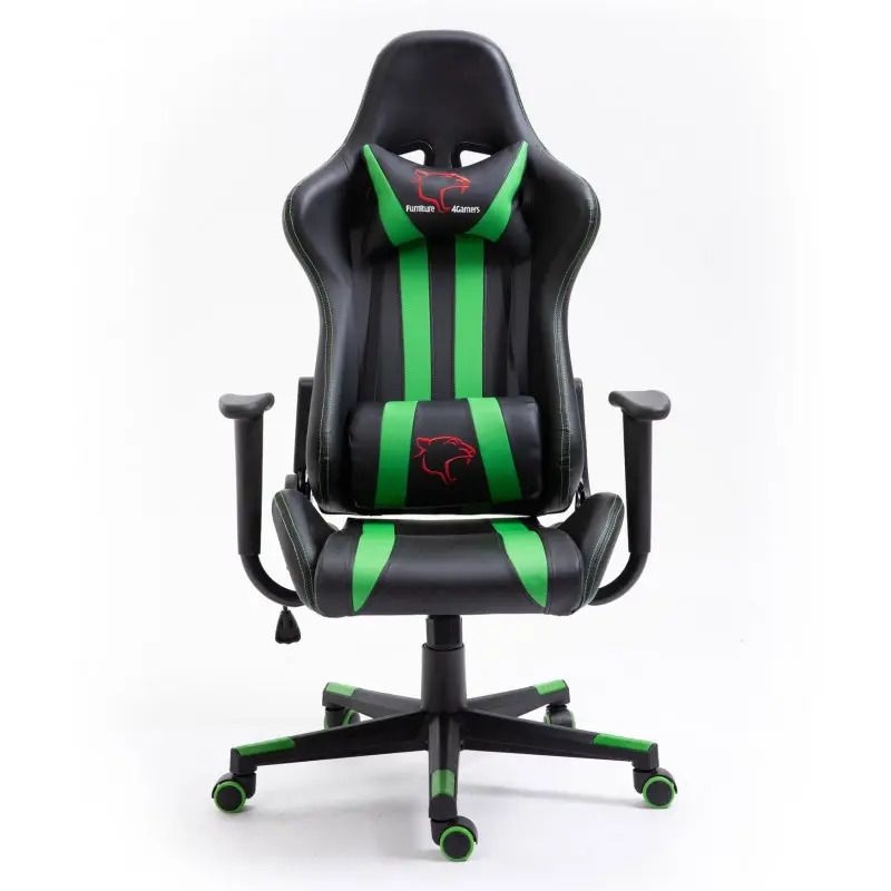Zdjęcia - Fotel komputerowy Akord Fotel gamingowy dla gracza, obrotowy, F4G FG33, czarny, zielony 