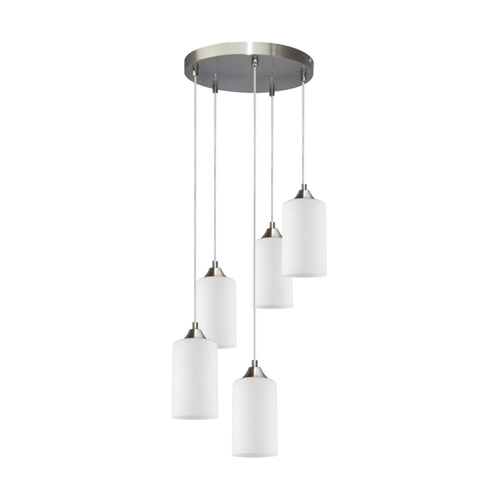 Zdjęcia - Żyrandol / lampa Topeshop Lampa wisząca, Bosco Mix, 40x120 cm, satyna, transparentny, biały 
