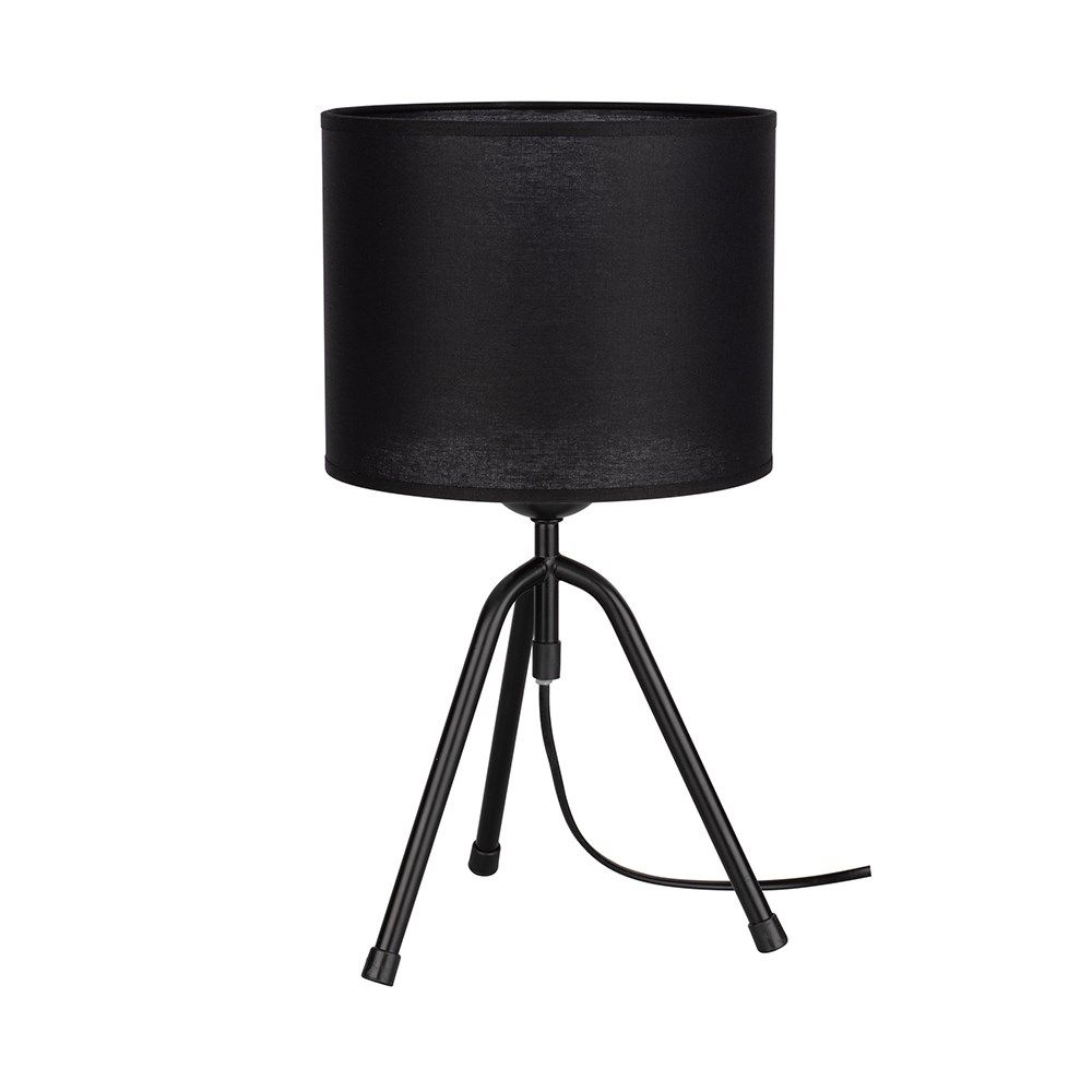 Фото - Люстра / світильник Topeshop Lampa stołowa z abażurem, Tami, 24x24x27 cm, czarny 