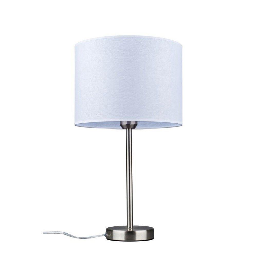 Фото - Люстра / світильник Topeshop Lampa stołowa, biurowa, nocna, Tamara, 25x49 cm, satyna, biały 