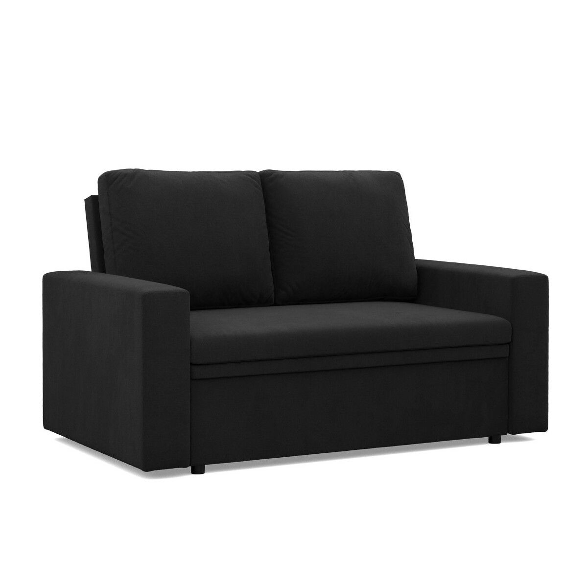 Sofa dwuosobowa, Neo Mikrofaza, 148x87x90 cm, czarny