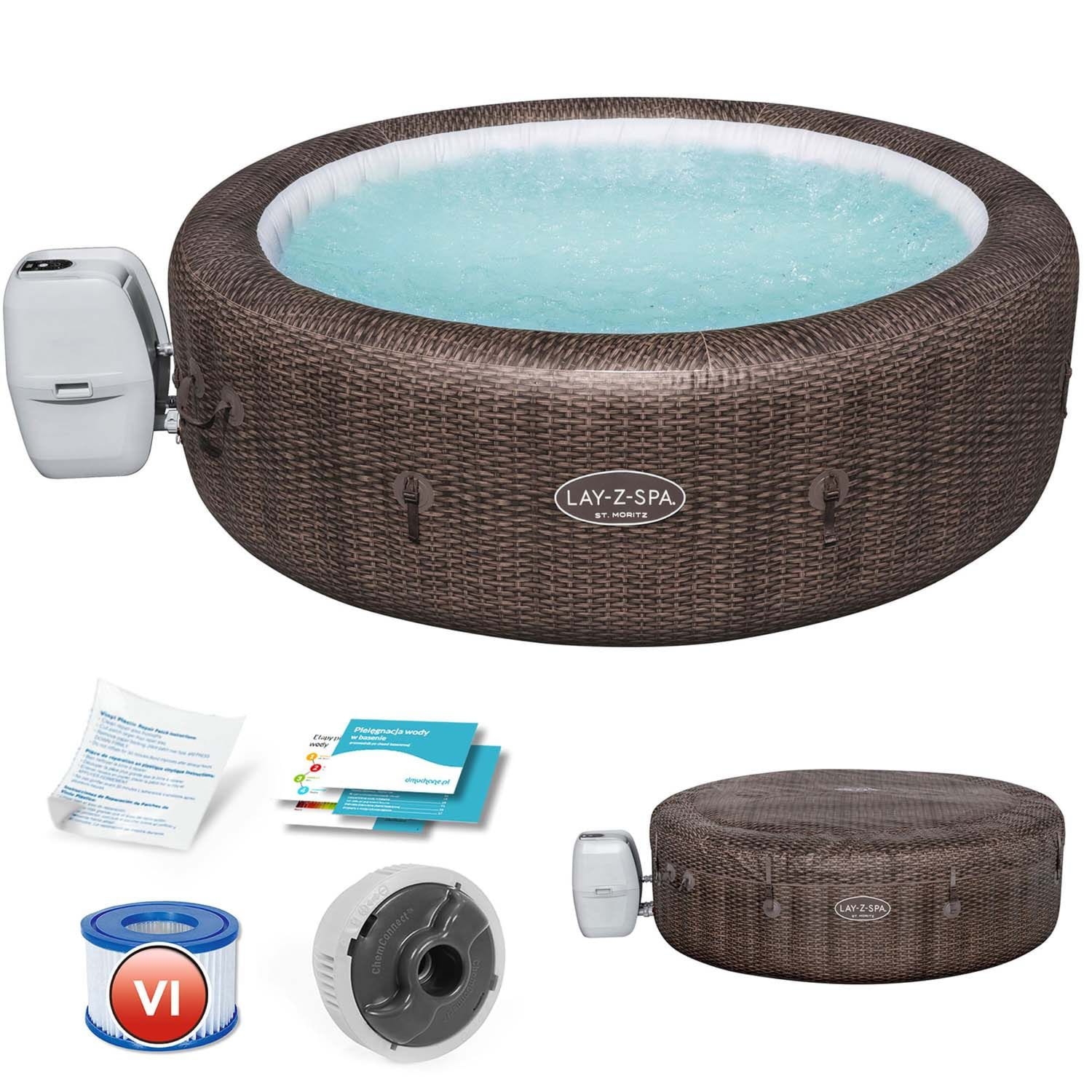 Dmuchane SPA z masażem i podgrzewaczem wody, 7 osobowe, Bestway, 216x71 cm