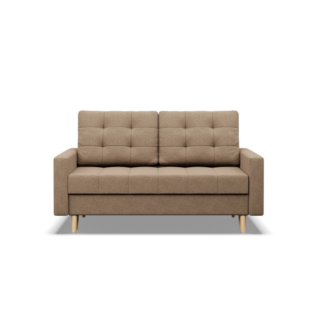 Sofa skandynawska, pikowana, NUBO, 152x92x92 cm, beżowy
