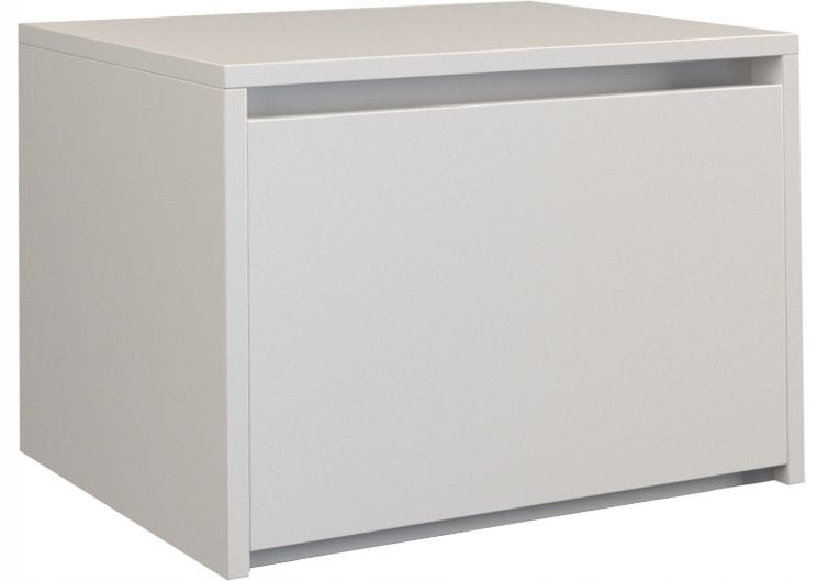Szafka nocna, stolik, K1, 45x38x34 cm, biel, mat