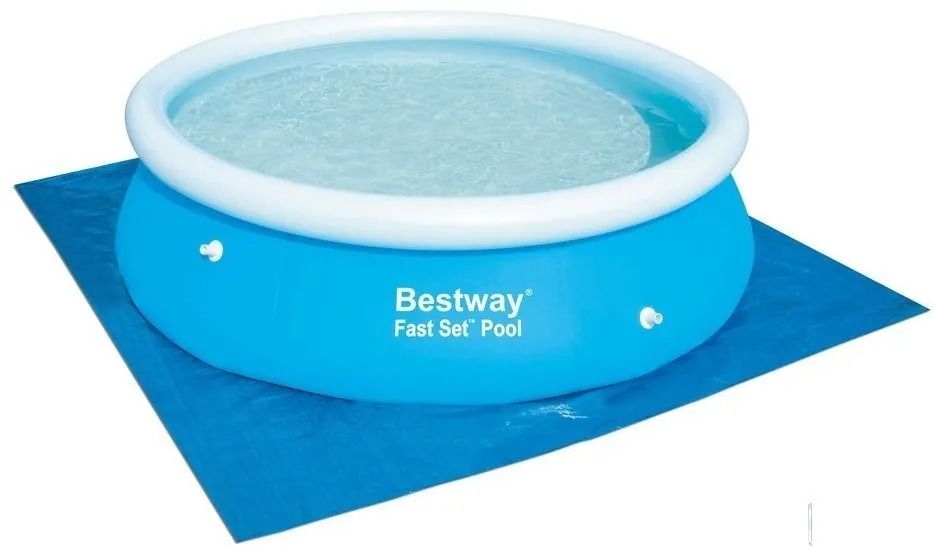Mata pod basen, Bestway, 396x396 cm, niebieski