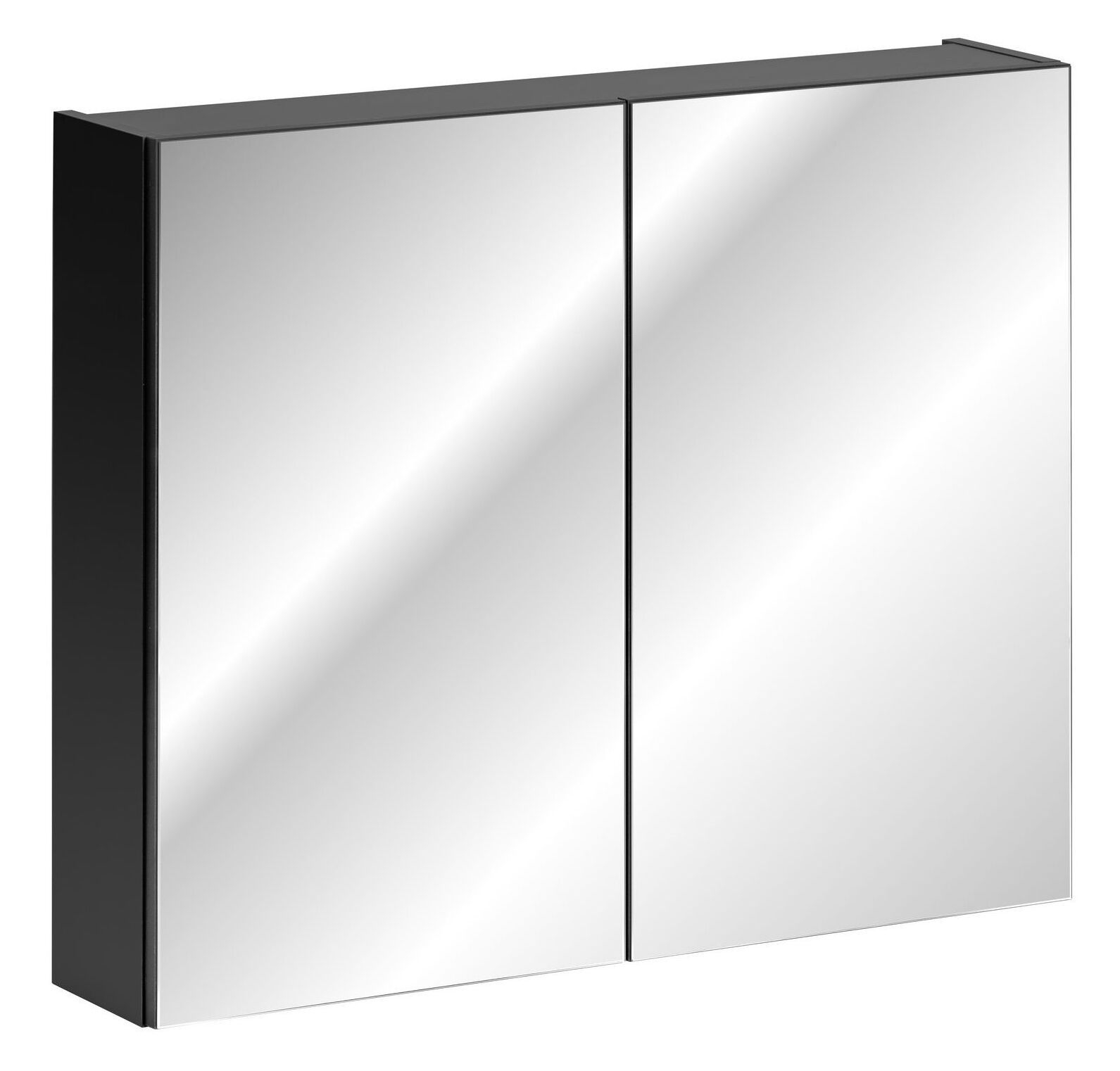 Фото - Шафка Comad Szafka wisząca z lustrem, Santa Fe, 80x17x65 cm, czarny, mat 