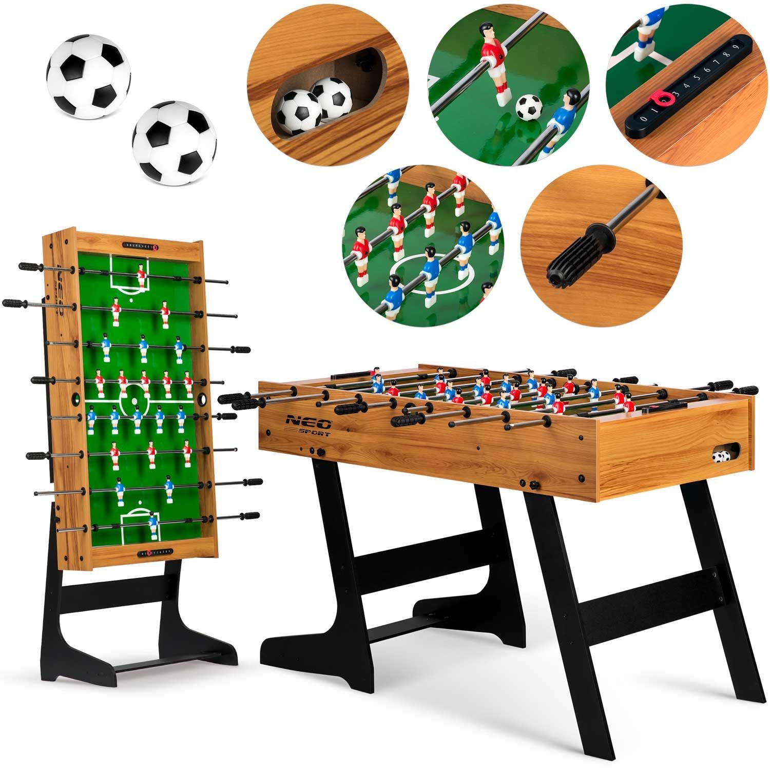 Фото - Ігровий стіл Neo-Sport Duży stół do gry w piłkarzyki, , 121x61x80 cm 