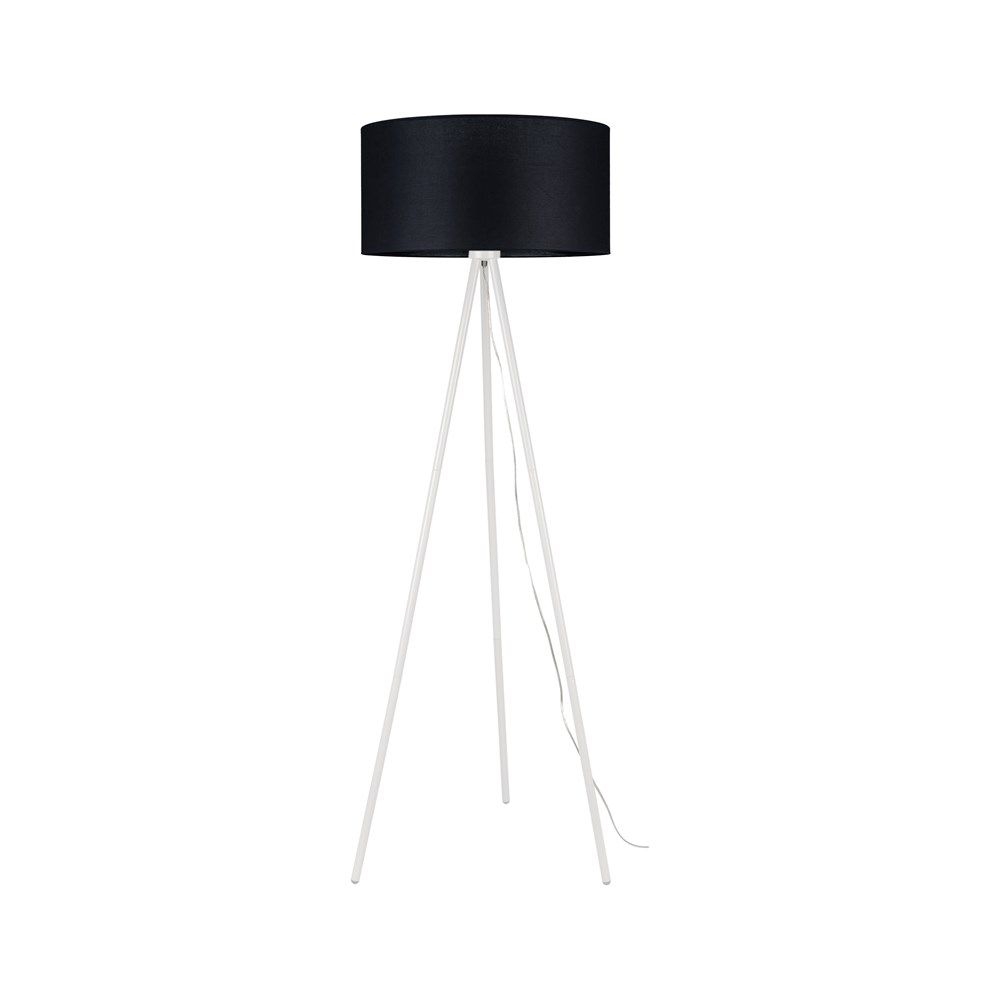 Фото - Люстра / світильник Topeshop Lampa podłogowa stojąca, tripod, 52x52x159 cm, biały, czarny 