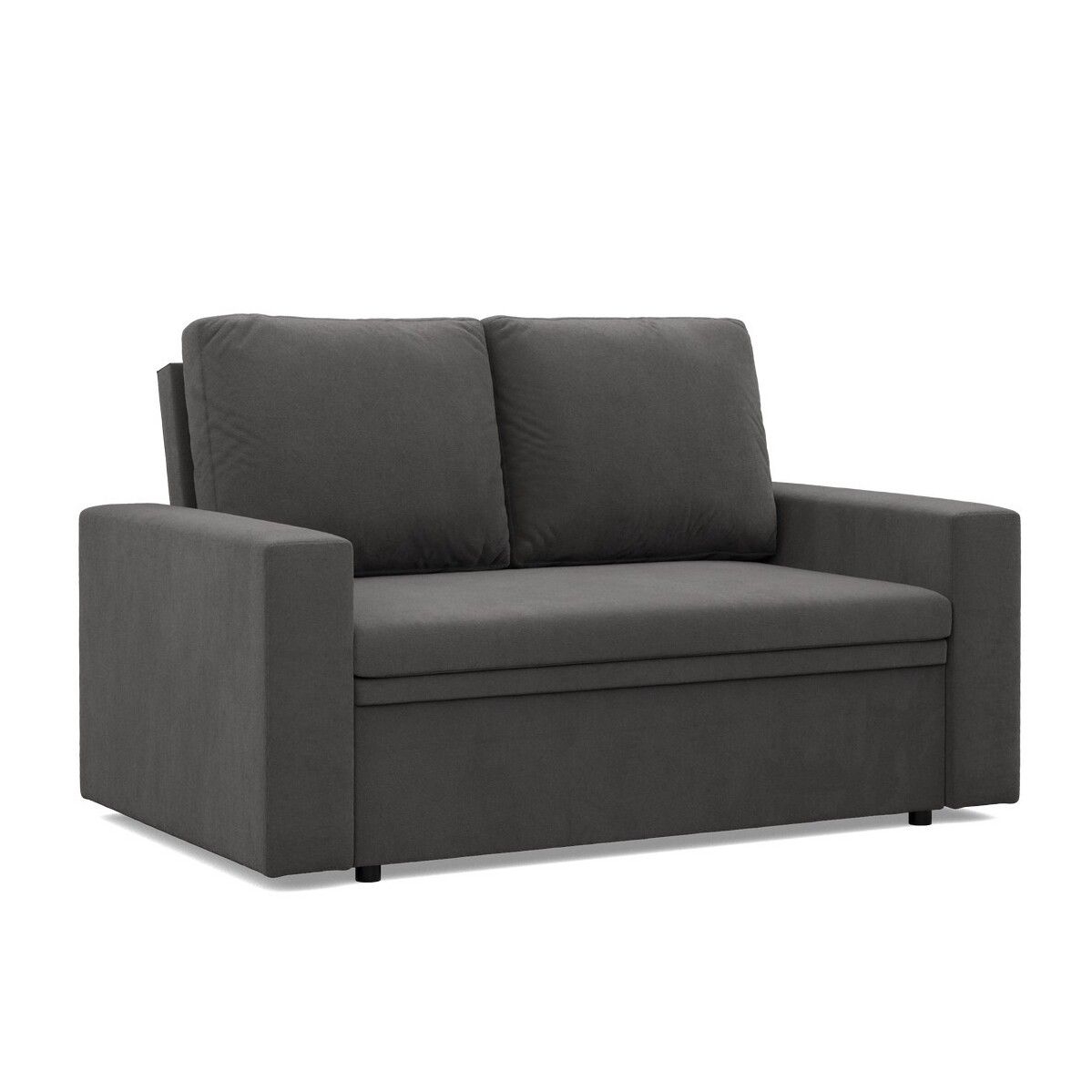 Sofa dwuosobowa, Neo Mikrofaza, 148x87x90 cm, szary