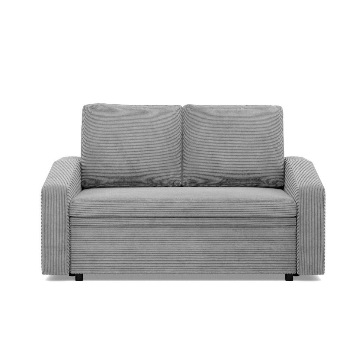 Sofa z funkcją spania, BLOM, sztruks, 148x87x90 cm, jasny szary