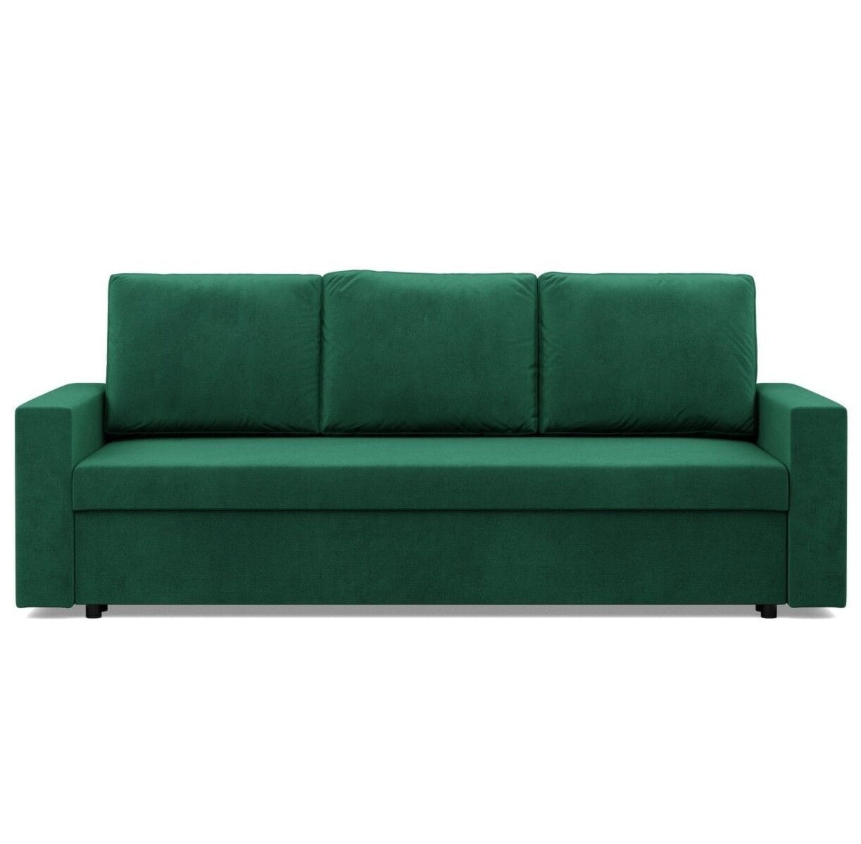Kanapa 3 osobowa, BLOM, velvet, 220x92x92 cm, butelkowa zieleń