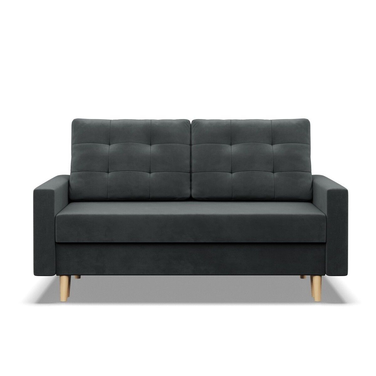 Sofa rozkładana, Blank Kronos, 152x92x92 cm, ciemny szary