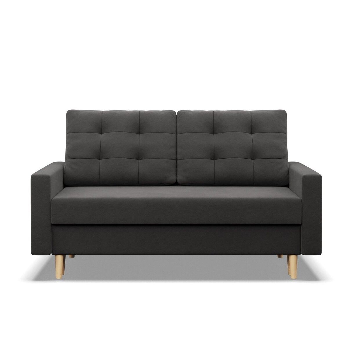 Sofa rozkładana, Blank Mikrofaza, 152x92x88 cm, szary