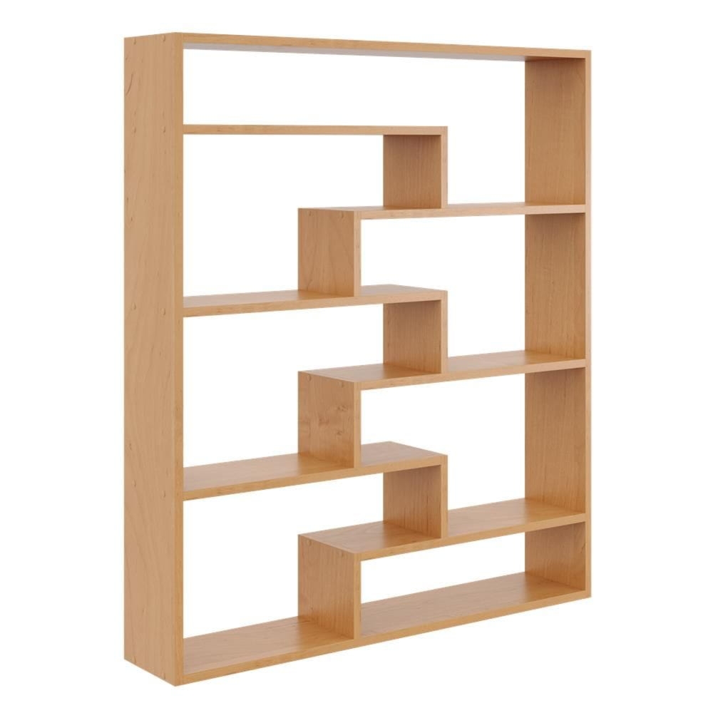 Regał ścienny na książki, biblioteczka, ELVO, 104x18x120 cm, olcha, mat