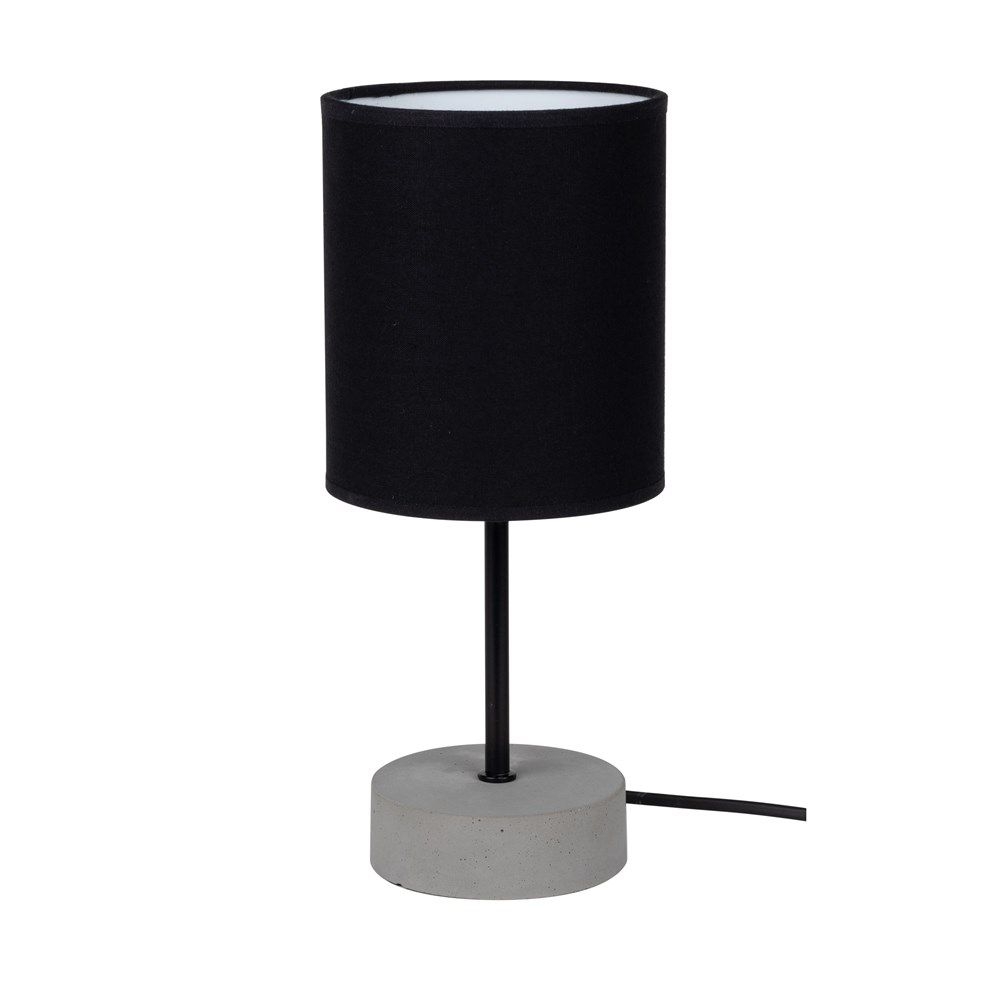 Фото - Настільна лампа Topeshop Lampa stołowa, biurowa, Mila, 13x31,5 cm, beton szary, czarny 
