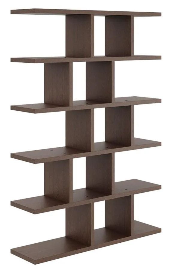Duży regał z półkami, biblioteczka, HOLT, 70x18x101 cm, wenge, mat