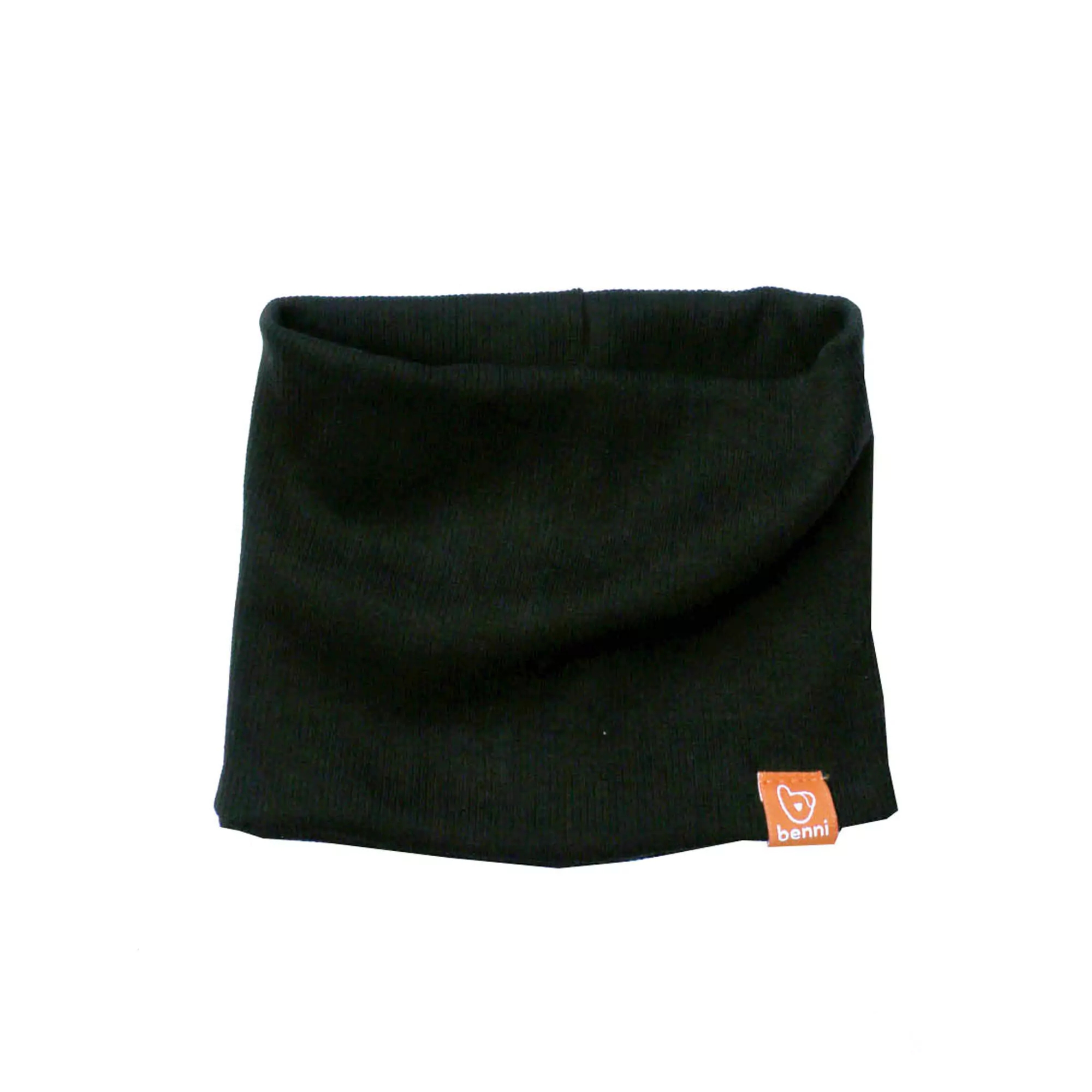 komin na szyję | prążek | czarny - L