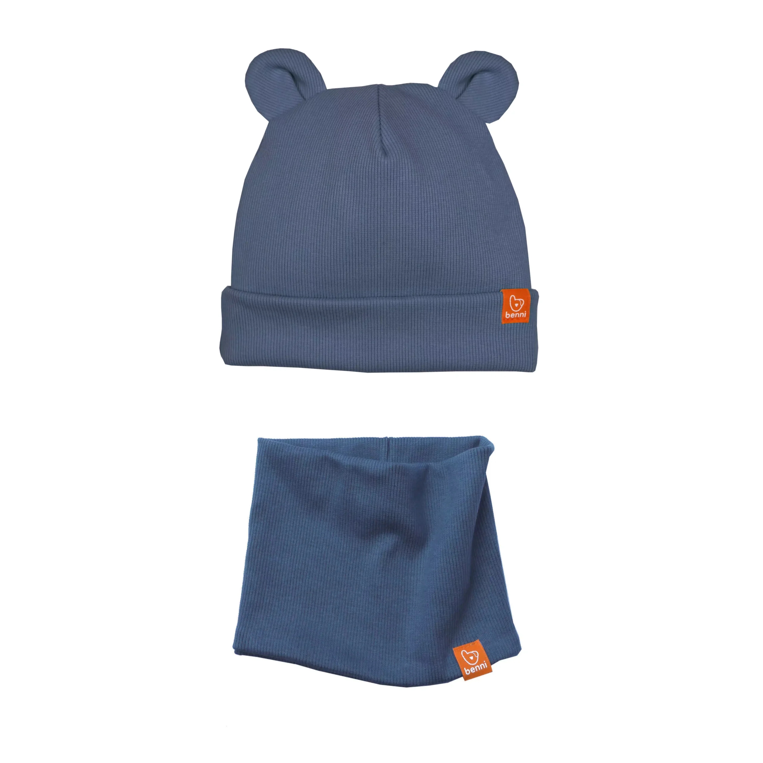 komplet | czapka PUCHATKA z kominem | avio - XL