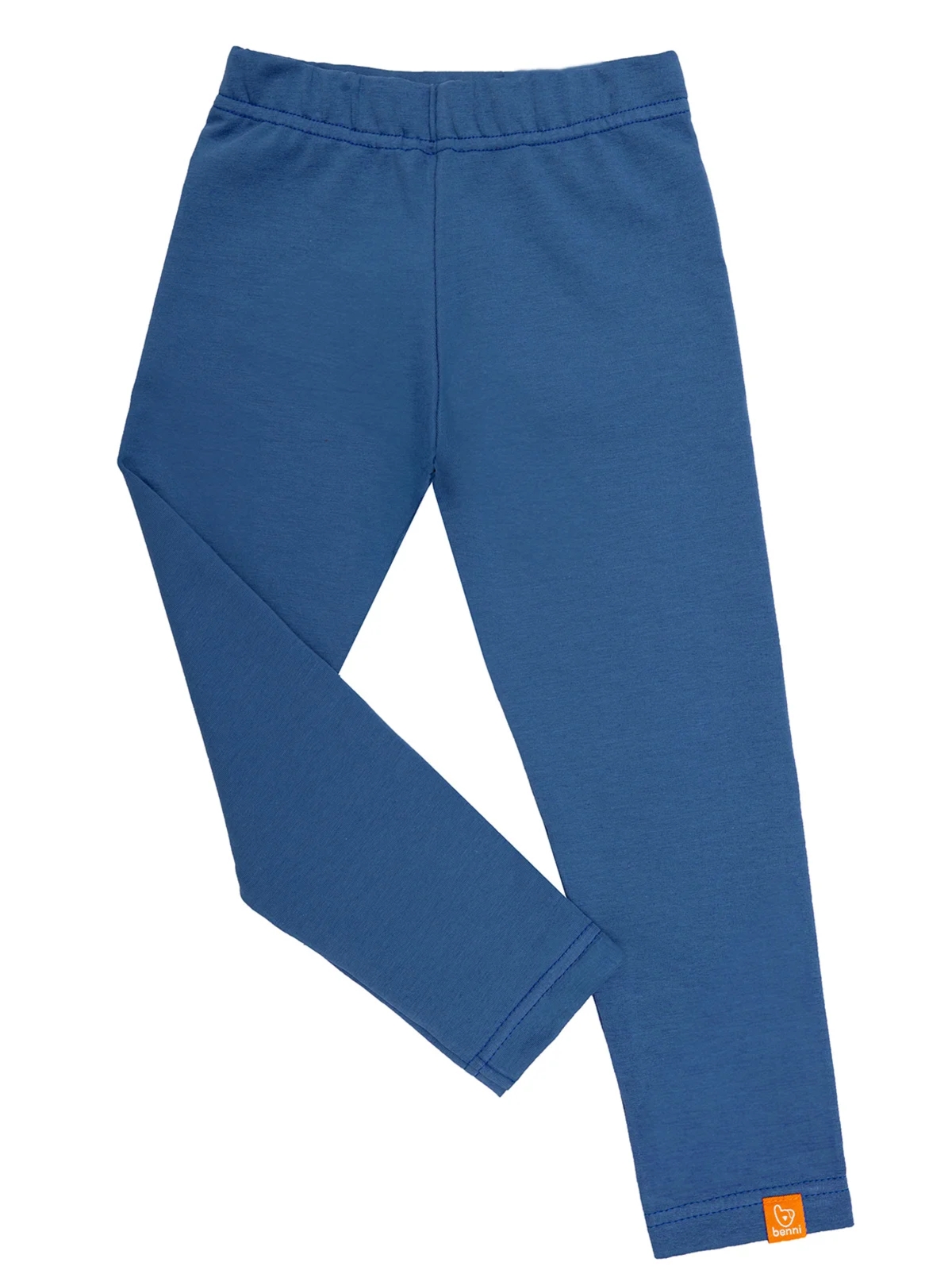 legginsy dla dziewczynki | RAINBOW | gładkie niebieskie - 104