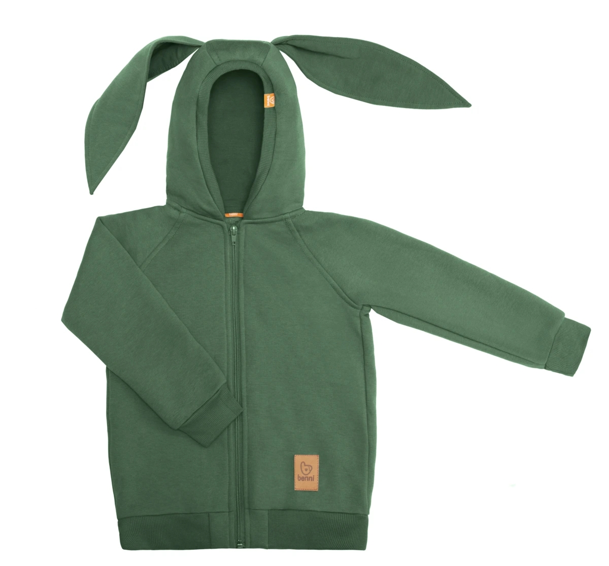 bluza | z uszami królika | zielona - 122/128