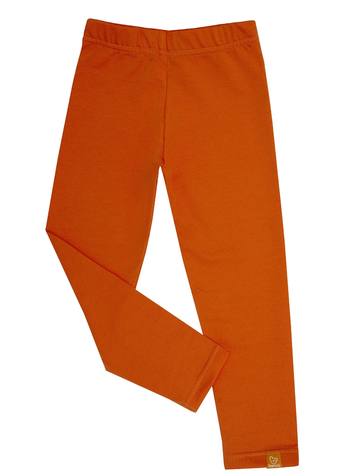 legginsy dla dziewczynki | RAINBOW | gładkie pomarańczowe - 104