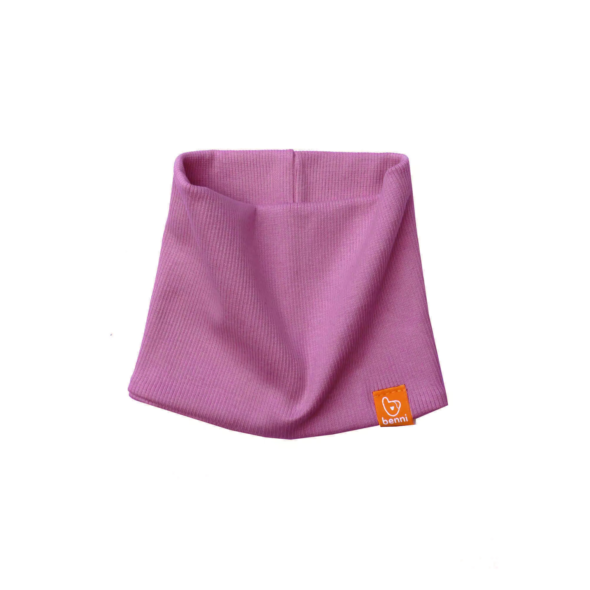 komin na szyję | prążek | cyklamenowy - S