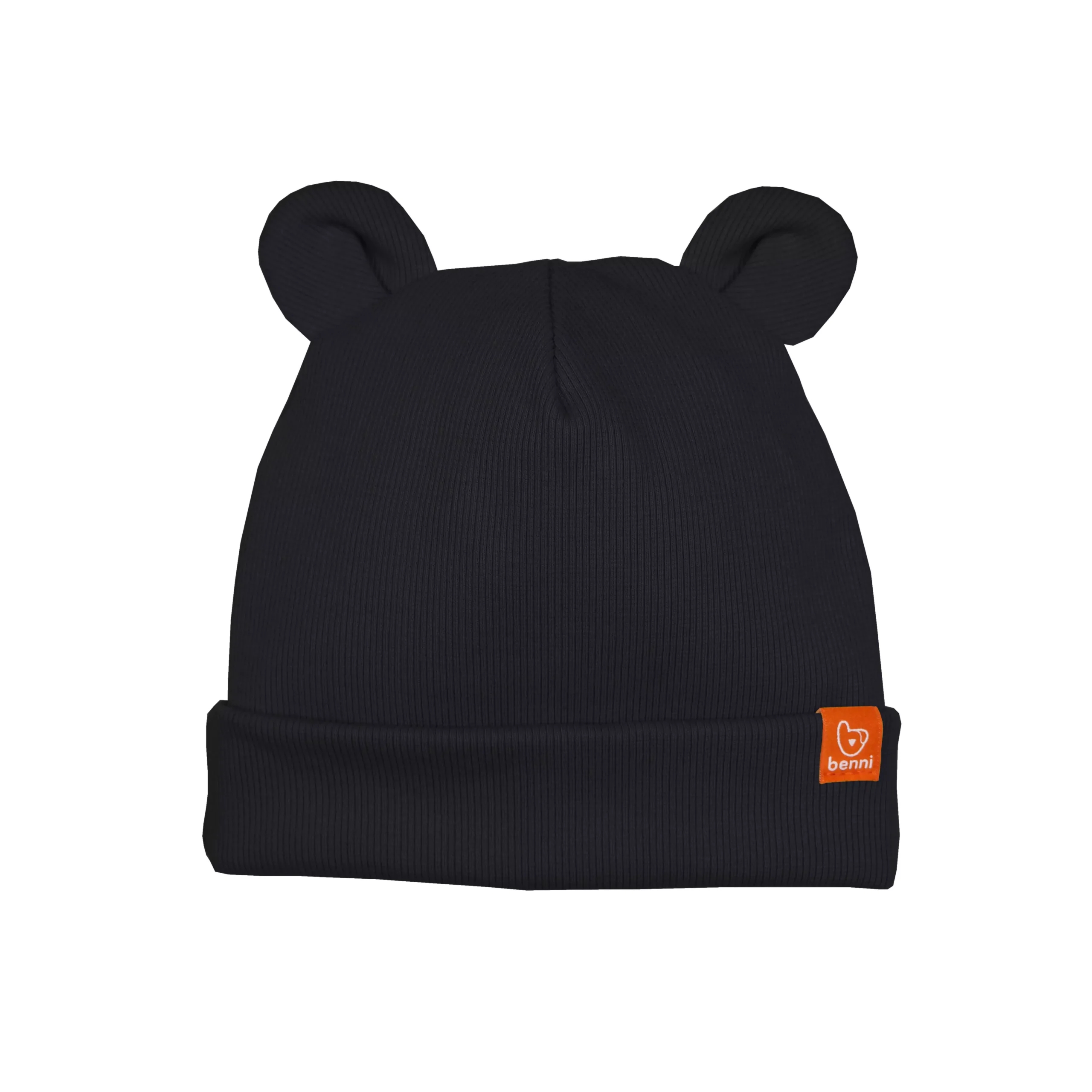 czapka MISIACZKA |z uszami misia |czarna - XS