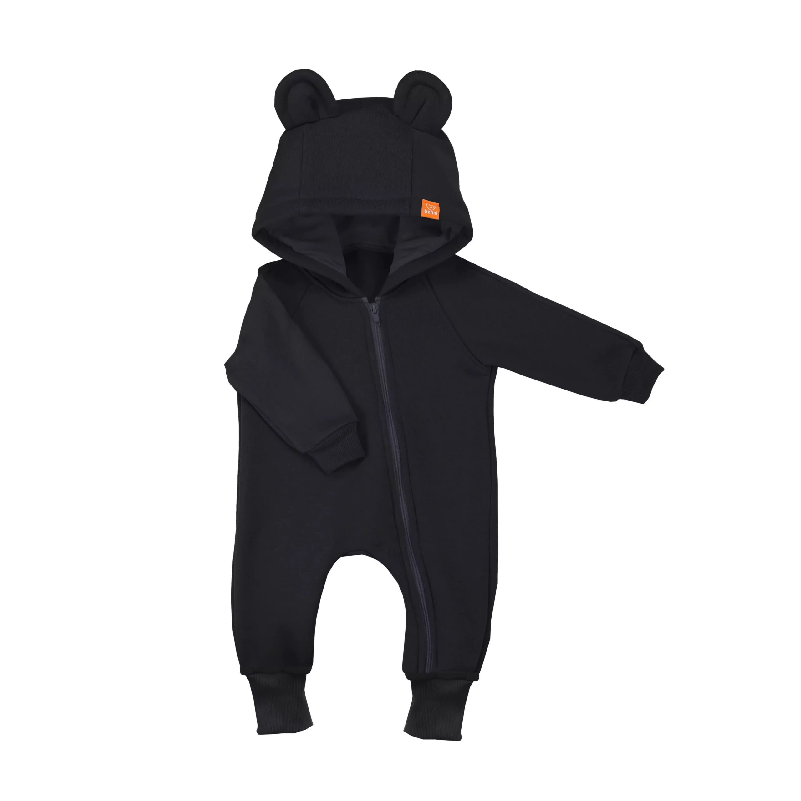 kombinezon na zamek | Miś | czarny - 62