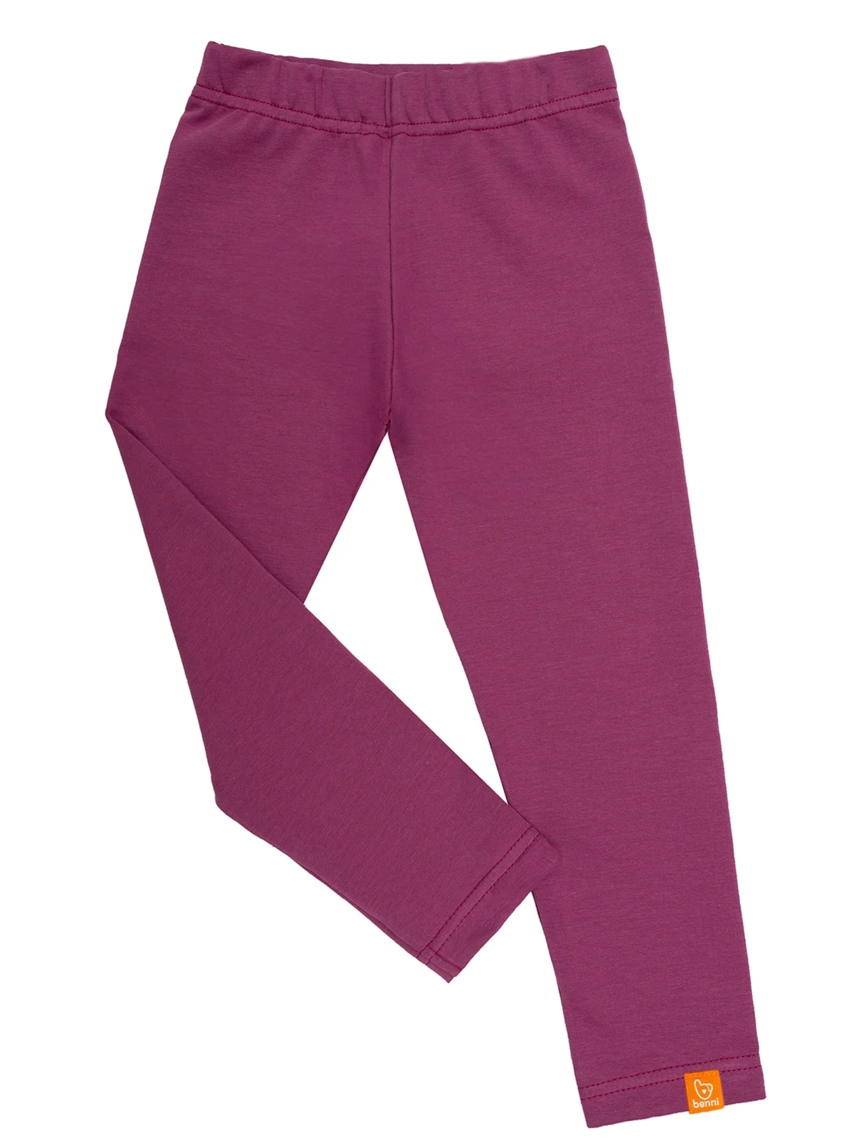 legginsy dla dziewczynki | RAINBOW | gładkie jagodowe - 104