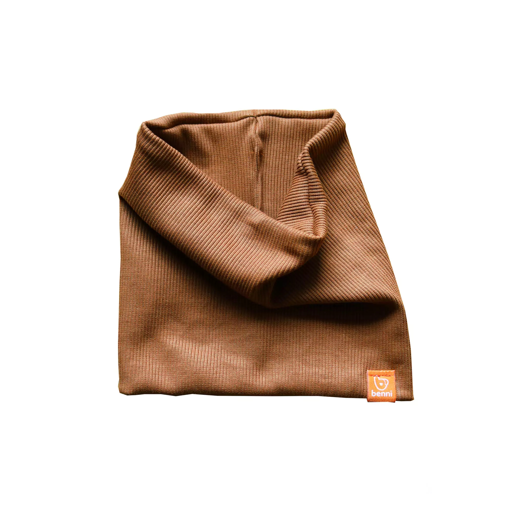 komin na szyję | prążek | cynamonowy - L