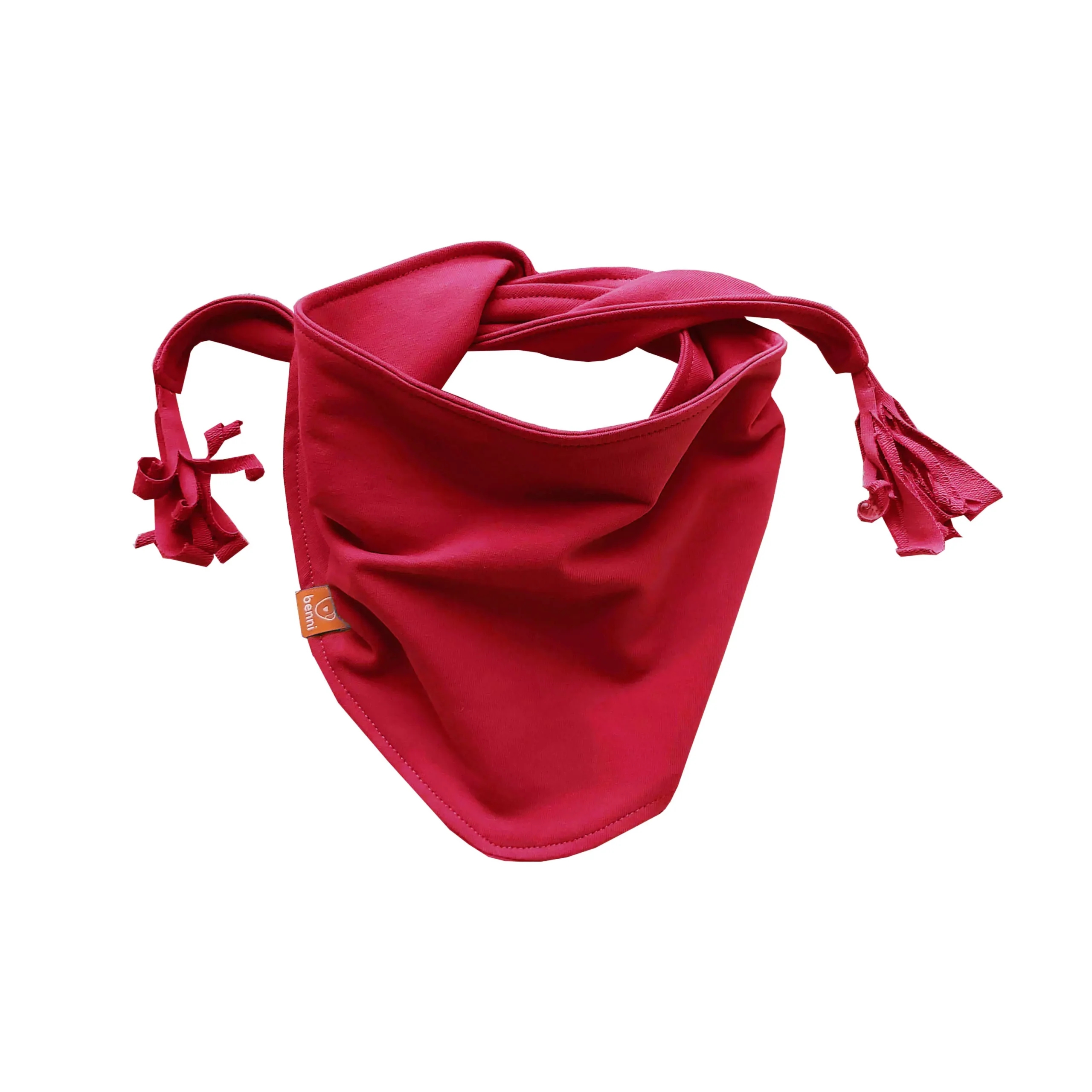 chusta na szyję z frędzlami | cyklamenowa