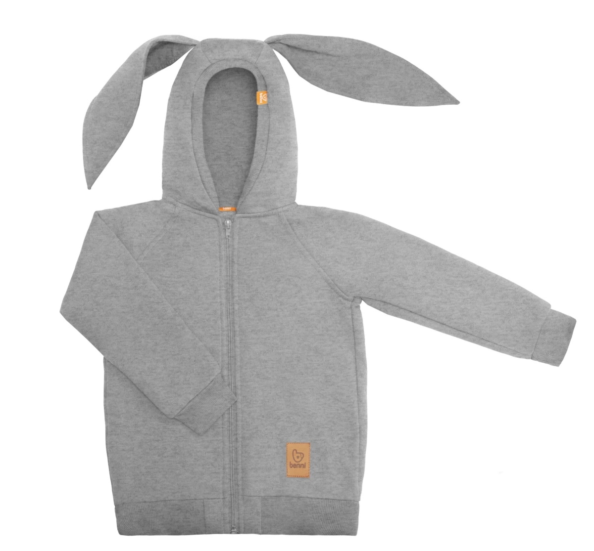 bluza | z uszami królika | szara - 122/128