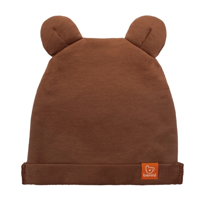 czapka BEANIE BEAR |z uszami misia |brązowa - M