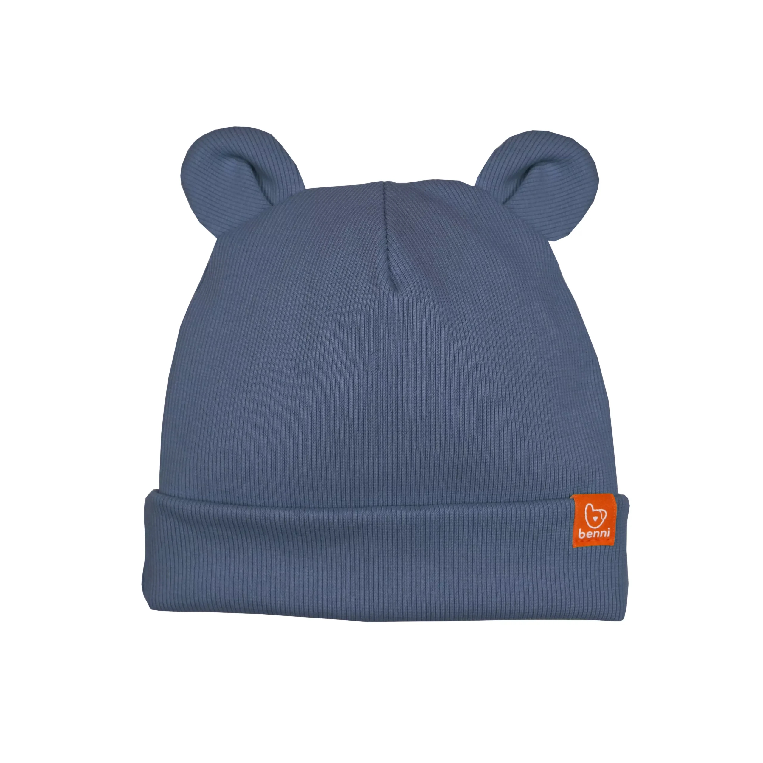 czapka MISIACZKA |z uszami misia |niebieska - XS