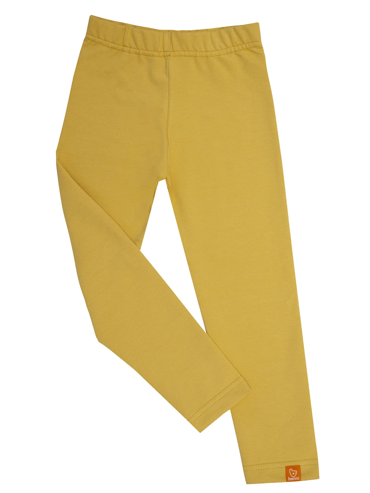 legginsy dla dziewczynki | RAINBOW | gładkie żółte - 98