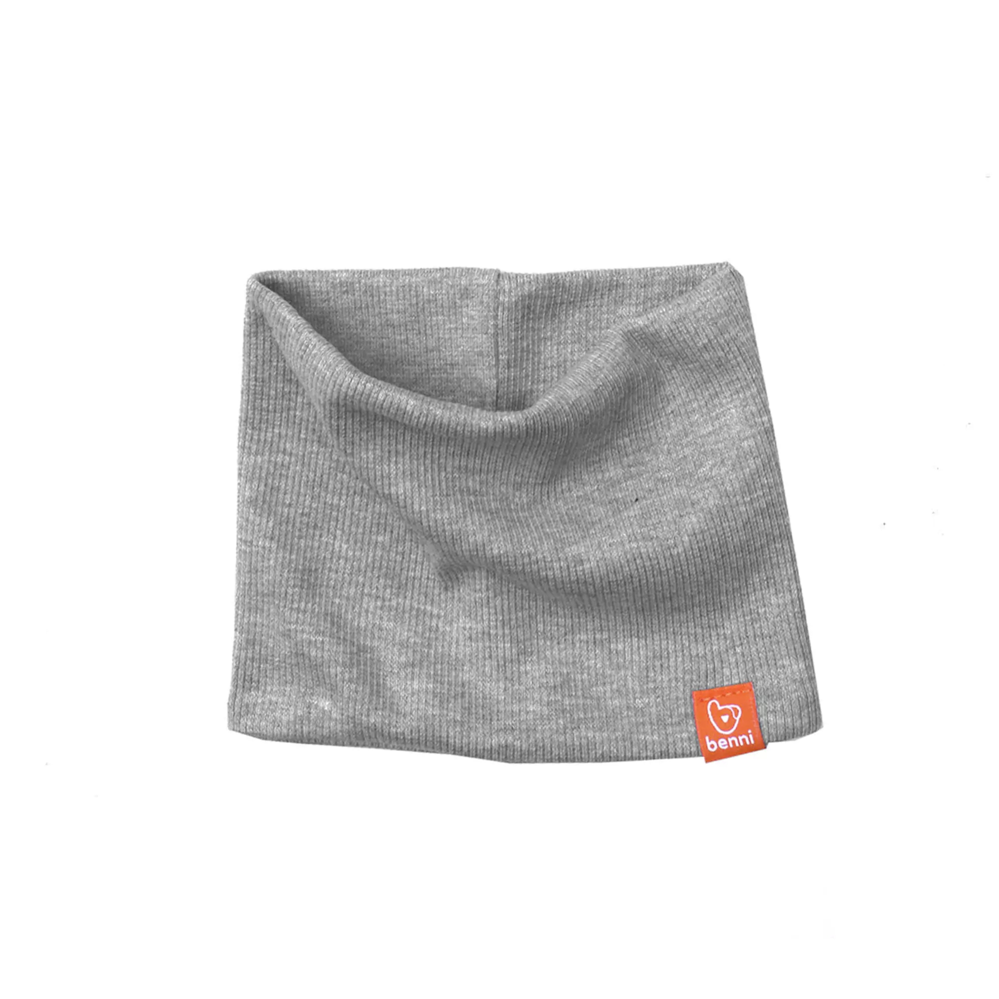 komin na szyję | prążek | szary - S