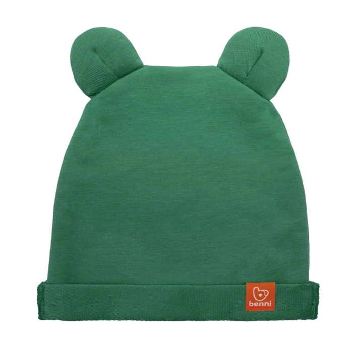 czapka BEANIE BEAR |z uszami misia |zielona - L