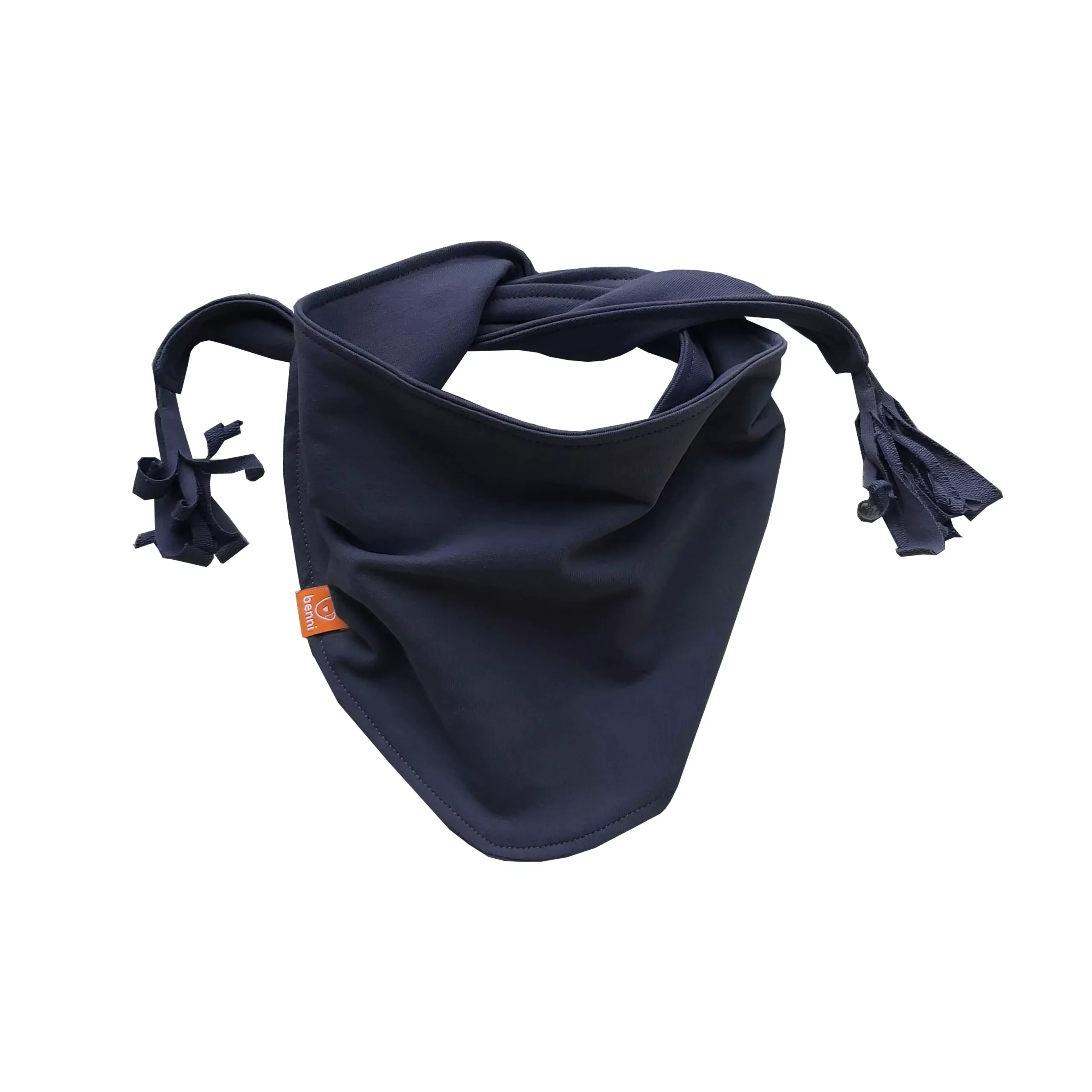 chusta na szyję z frędzlami | czarna