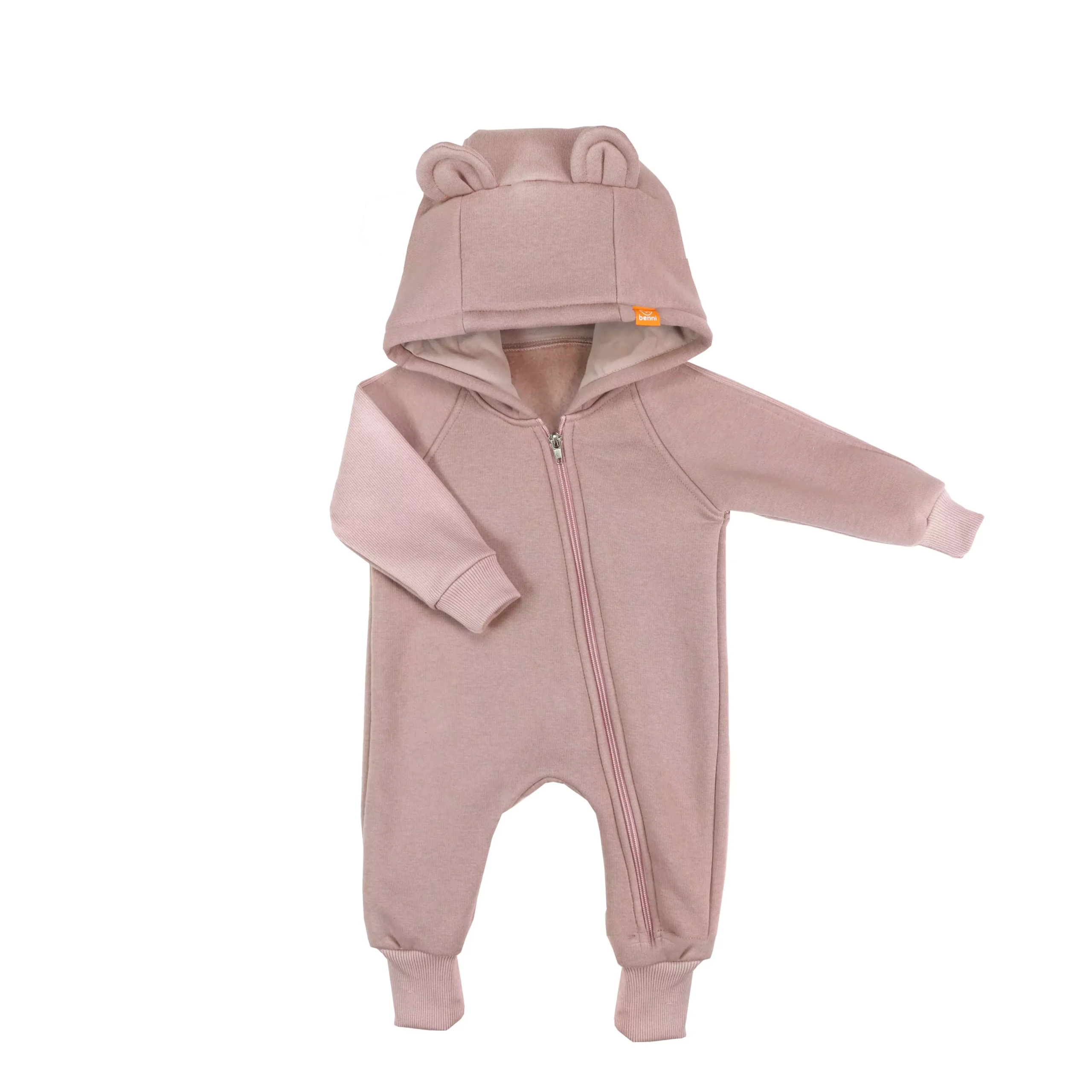 kombinezon na zamek | Miś | pudrowy róż - 86