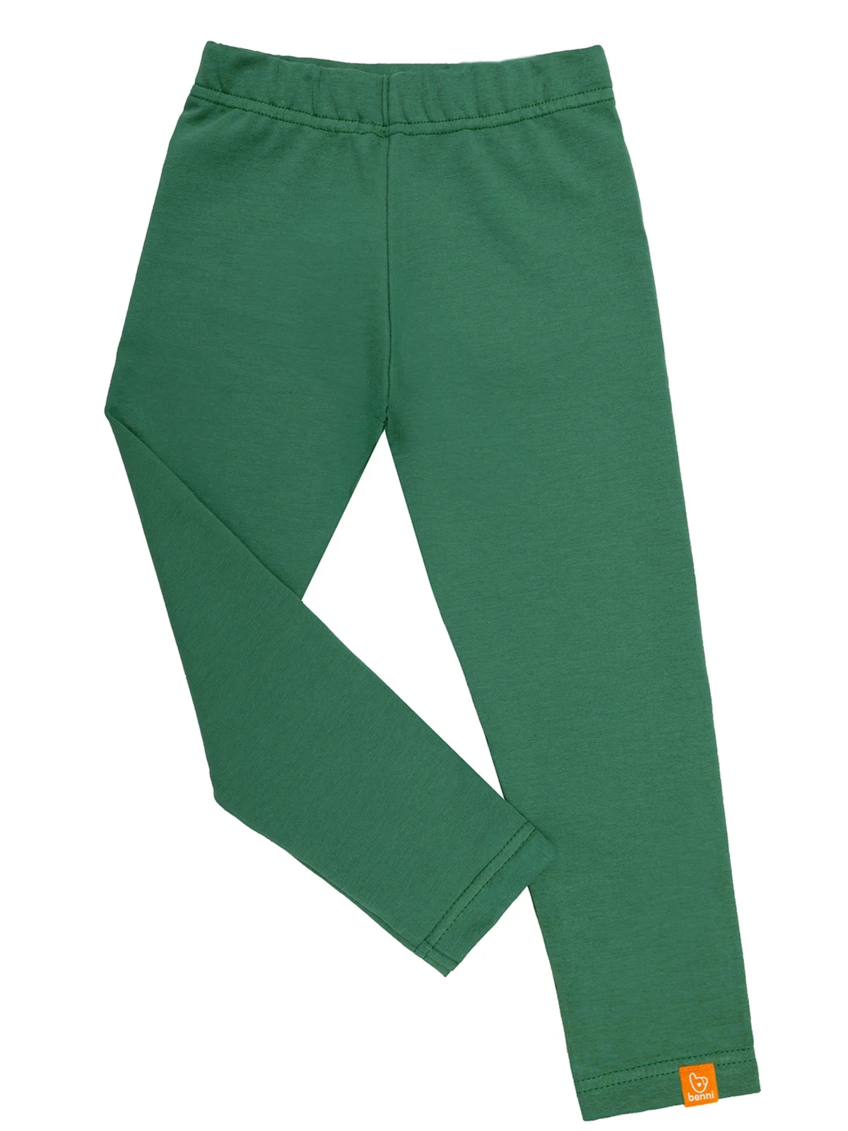 legginsy dla dziewczynki | RAINBOW | gładkie zielone - 110