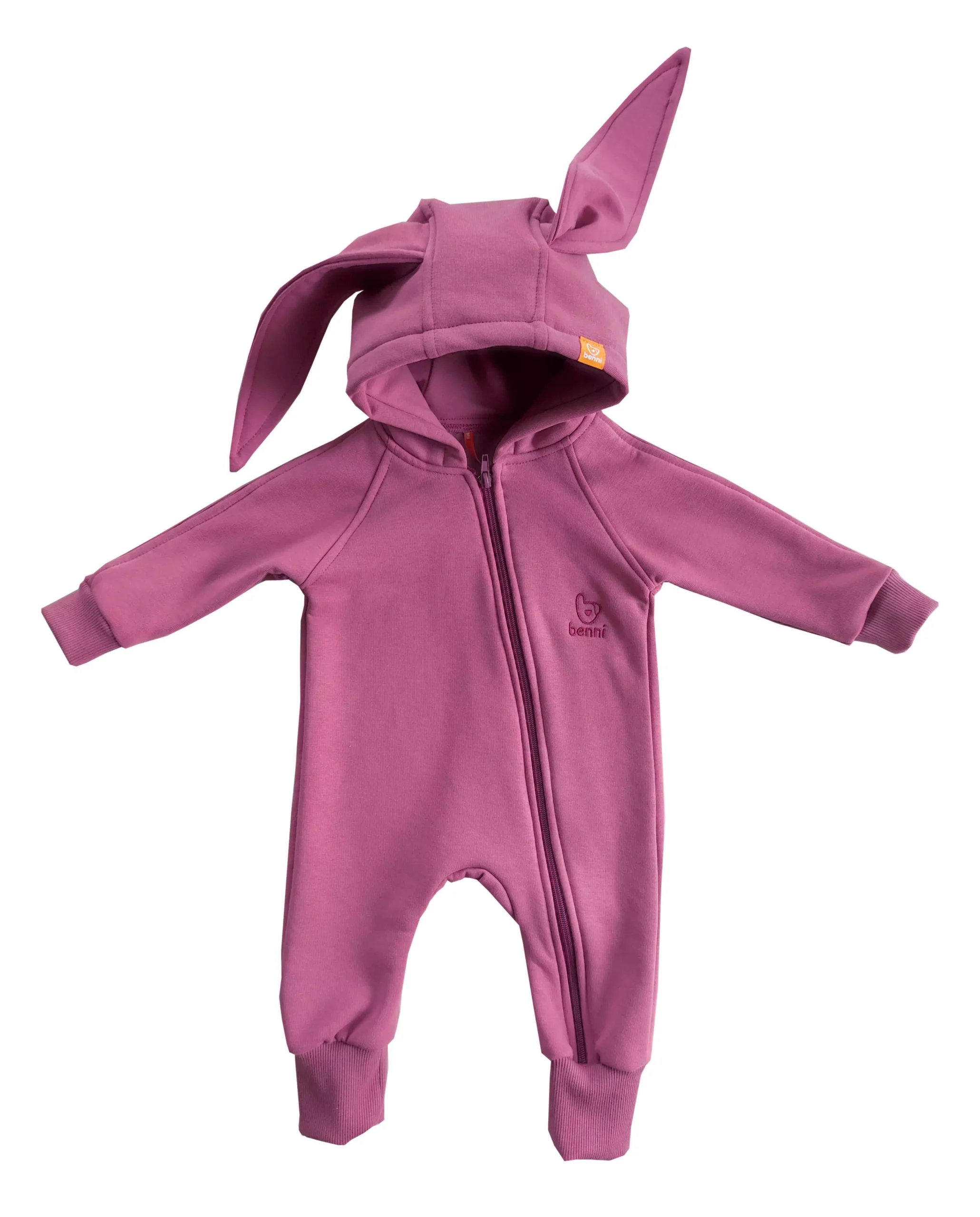 kombinezon na zamek | Królik | cyklamenowy - 80