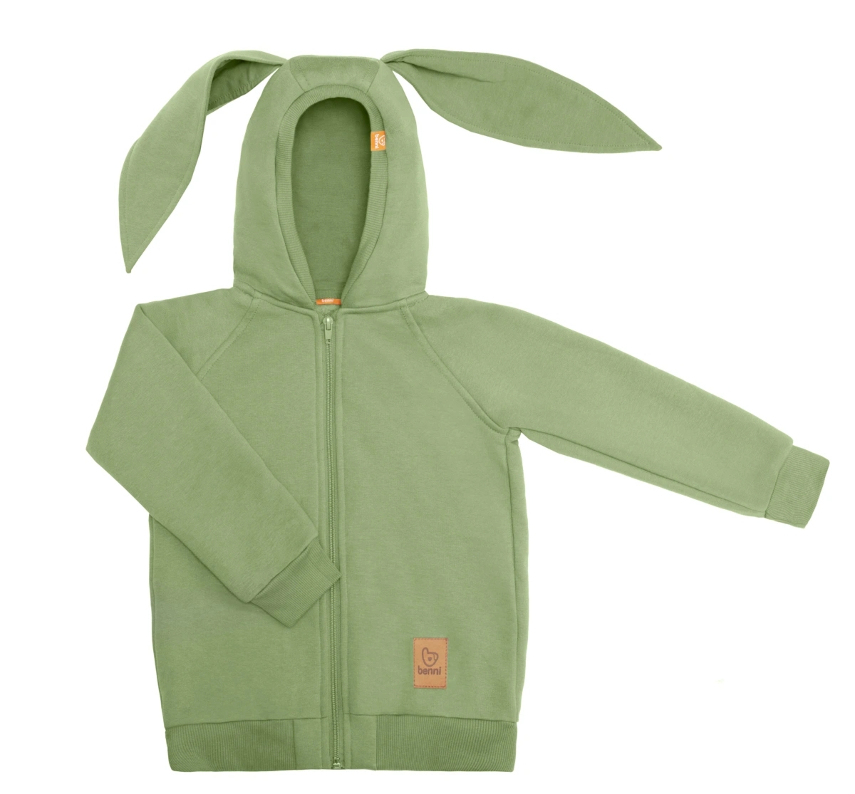 bluza | z uszami królika | pistacjowa - 98/104