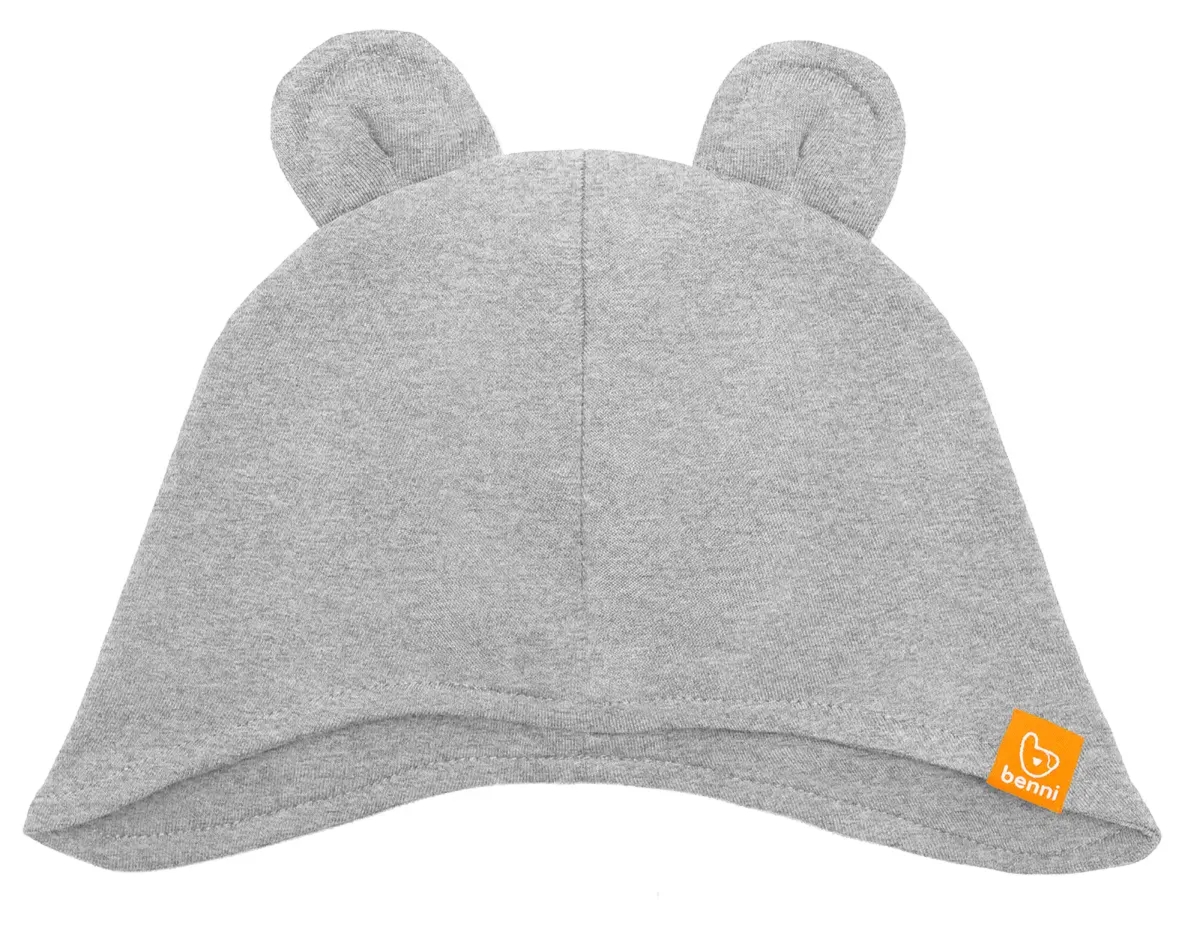 czapka zakrywająca |uszy dziecka |szara - XS