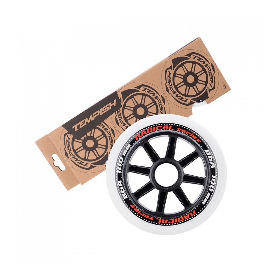 3 kółka Tempish Radical PU 86A 100mm (białe)